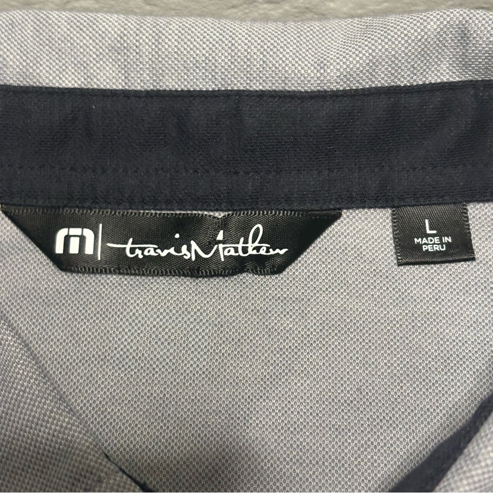 Travis Mathew Gray and Navy Polo Shirt - Picture 5 of 11